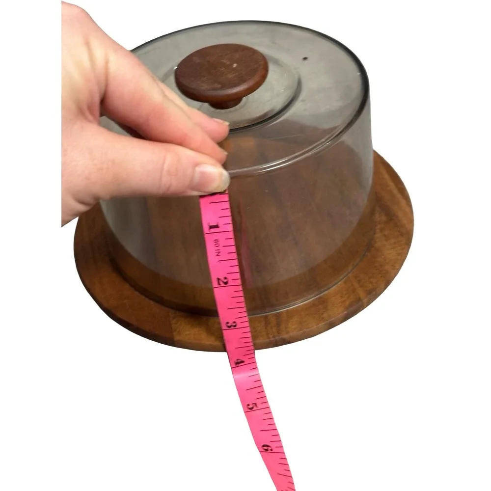 Mid-Century Danish‎ Teak & Acrylic Cheese Dome by Lüthje Wood
